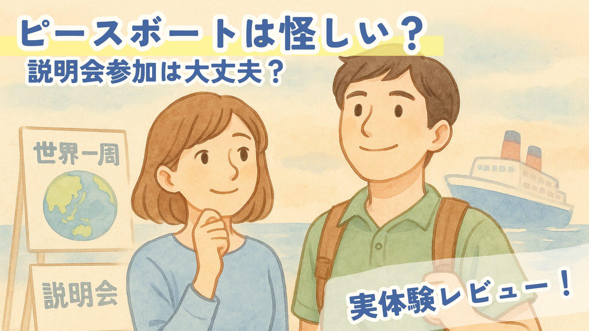 【ピースボートは怪しい？】説明会参加・乗船してわかった意外な真実！